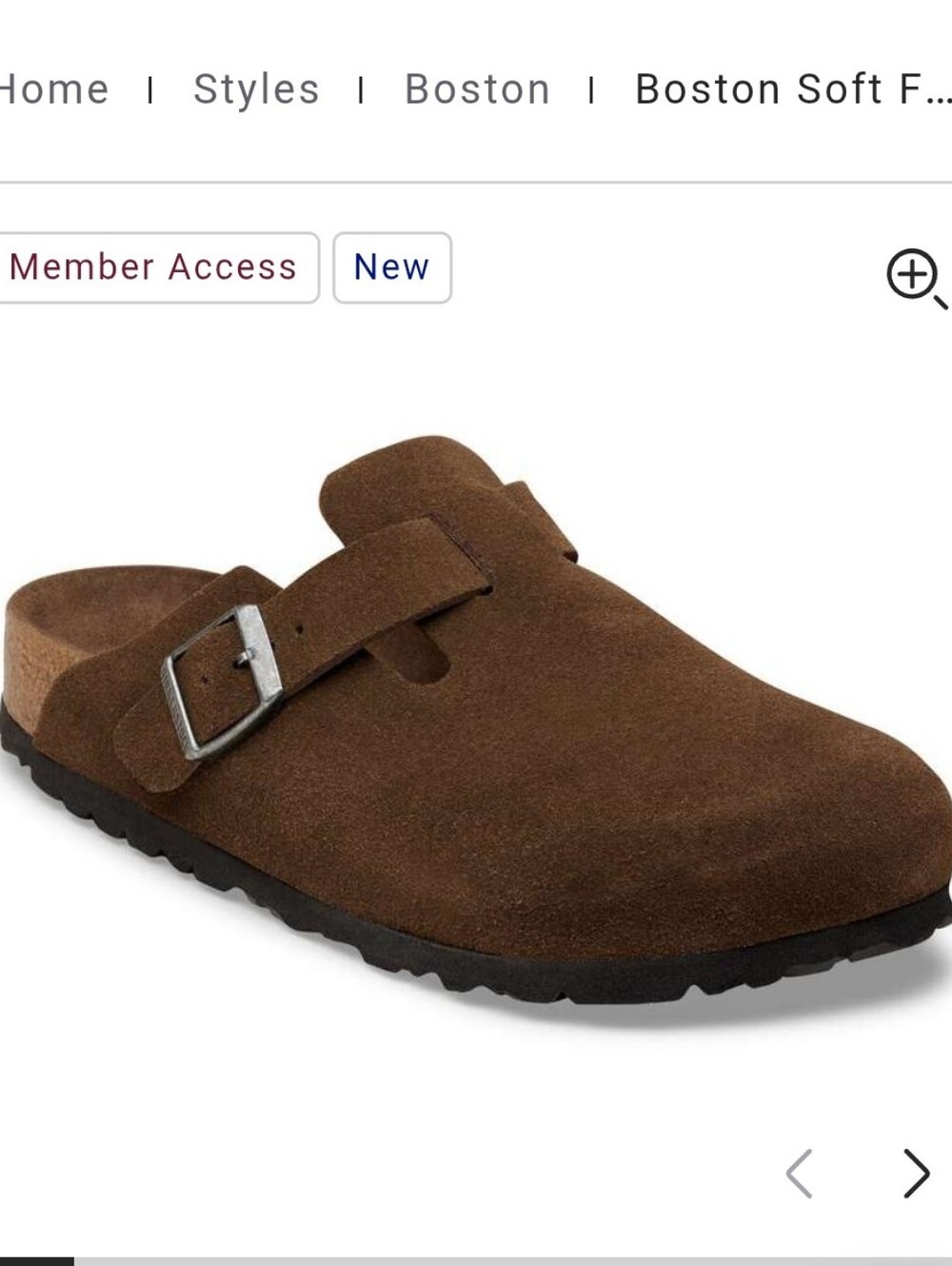 Birkenstock Brown Suede Boston Soft Footbed Clog